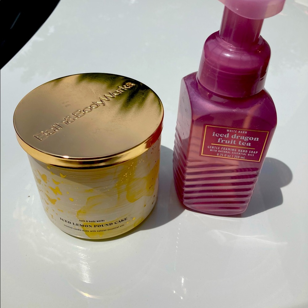 NWT Bath & Body Works 3 Wick Candle & Soap💖💛